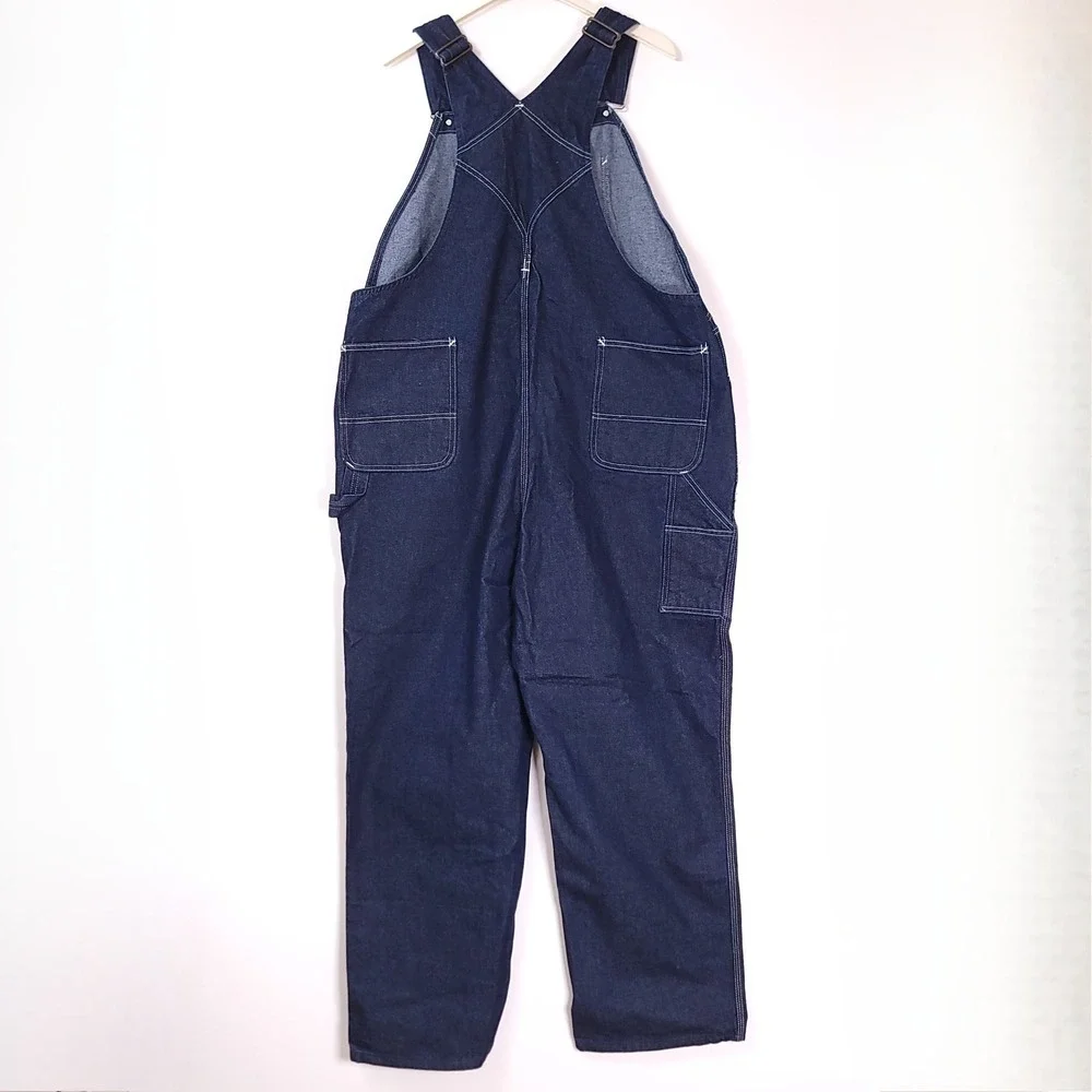 Roebucks Mens Indigo Denim Bib Overalls Dark Wash Workwear 46x32 Style‎ 12304